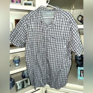 Columbia OmniShield Gray Checkered Shirt